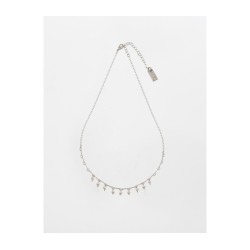 Amaro Handmade Rhodium Plated Chain with Delic... | Necklaces by Amaro