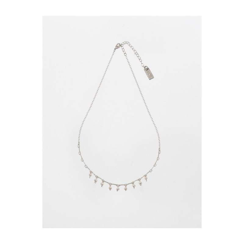 Amaro Handmade Rhodium Plated Chain with Delic... | Necklaces by Amaro