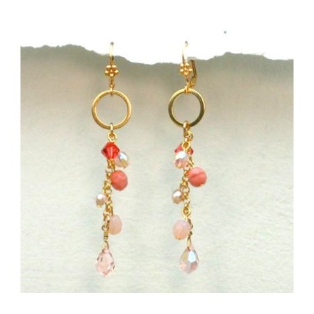 Pink Glamour Girl Earrings by Edita | Earrings by Edita Jewelry