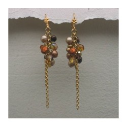 Boucles d'oreilles en grappe de nuances d'automne par Edita | Boucles d'oreilles par Edita Jewelry