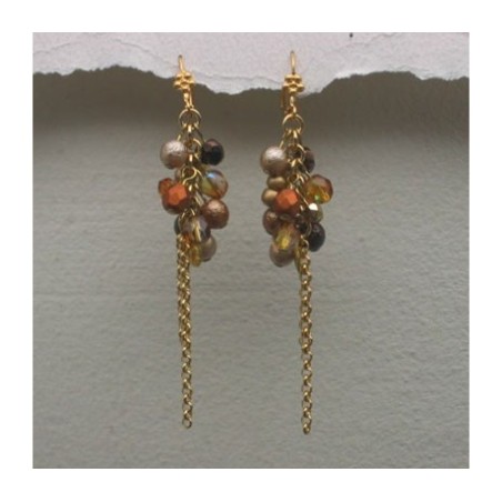 Autumn Shades Cluster Earrings by Edita | Earrings by Edita Jewelry
