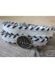 White Cord Bracelet for Men with Coin Eleme... | *Overstock & Specials