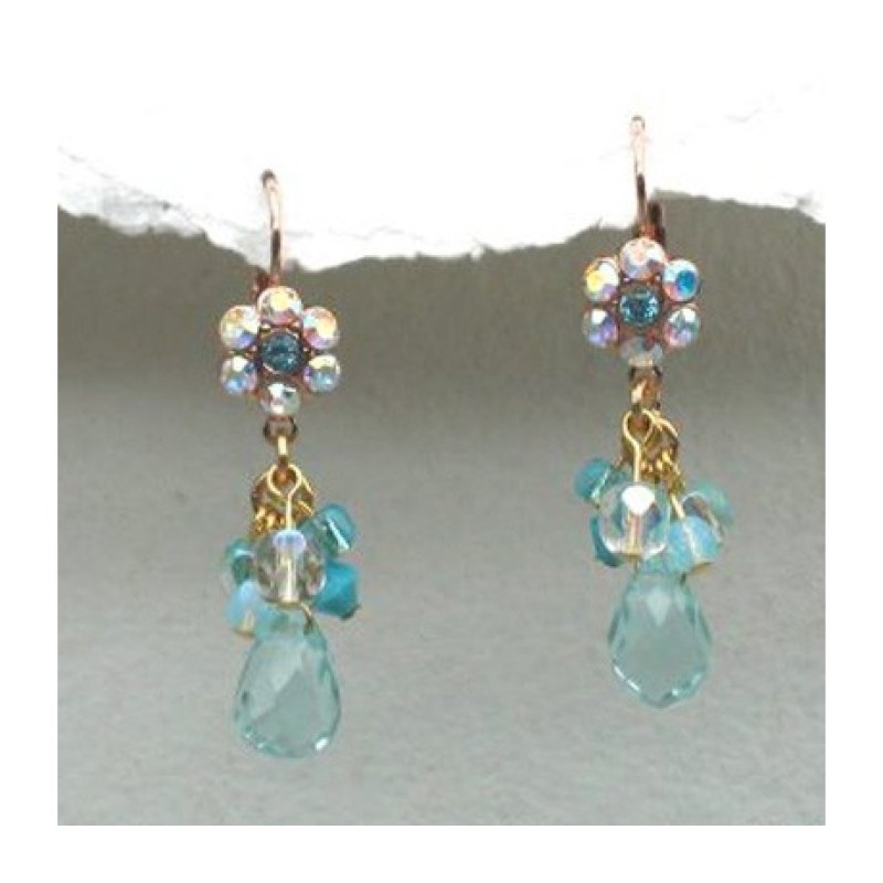 Sparkling Aqua Earrings by Edita | Earrings by Edita Jewelry