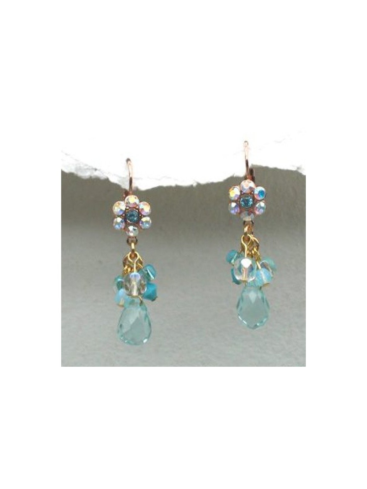 Sparkling Aqua Earrings by Edita | Earrings by Edita Jewelry