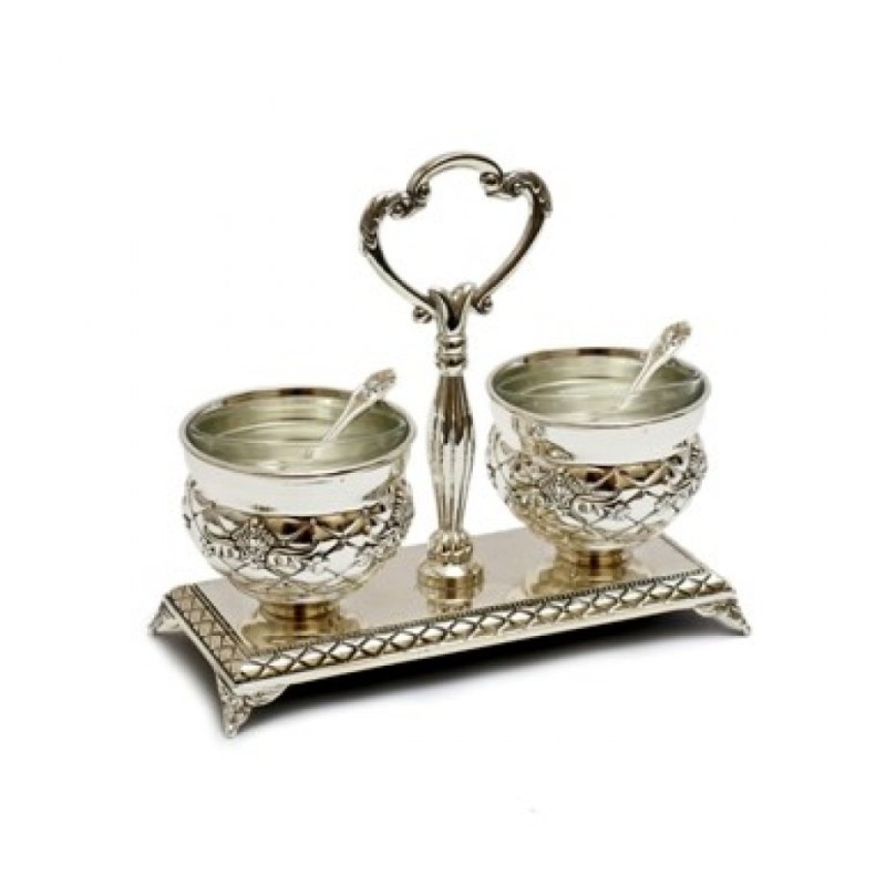 Elegant Silver Plated Salt and Pepper Dish | Salt & Pepper Shakers