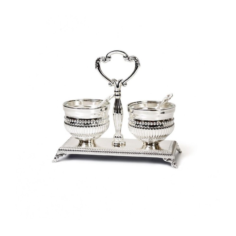 Two in One Silver Plated Salt and Pepper Di... | Salt & Pepper Shakers