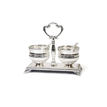 Two in One Silver Plated Salt and Pepper Di... | Salt & Pepper Shakers